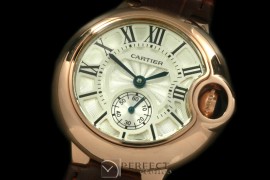 CARBA00421A Ballon Bleu de Cartier Ladies RG/LE White Swiss Qtz