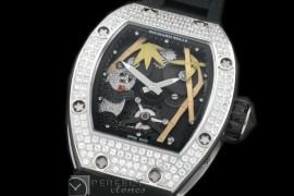 RM026-101D Panda Tourbillon SS/RU Skeleton Asian 21J Decorat