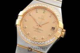 OMCO00049A Double Eagle Men Auto SS/YG Gold Diam Miyota 9105