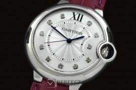 CARBA-MID-06L Ballon De Cartier Mid SS/LE White Diam Miyota