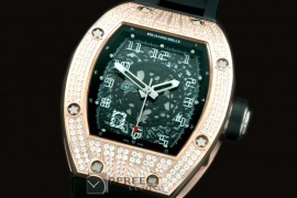 RM010-111 RG/RU Diam/Black Asian 21J Decorated