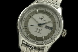 OMDE0503S Deville Hour Vision Co Axial Day/Date SS/SS White/Gre