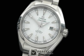 OMAT34-301 Aqua Terra Auto SS/SS White Miyota 8205