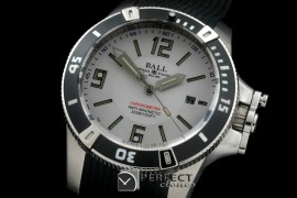 BALL10001 HydrocarbonDate SS/LE White J-Miyota 8205