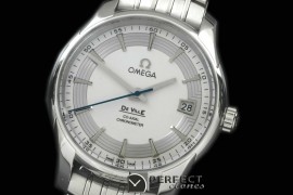 OMDE00401S Deville Hour Vision Co Axial SS/SS White M-8205