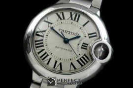 CARBA00038 Ballon De Cartier Mid SS/SS White Swiss Eta 2671