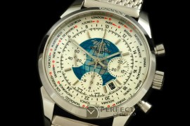 BLT01036S TransOcean Chrono Unitime Chrono SS/LE White A-77528