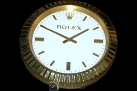 RLDC40012 Dealer Clock SuperOcean Style YG/Wht Swiss Quartz