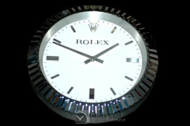 RLDC40002 Dealer Clock SuperOcean Style SS/Wht Swiss Quartz