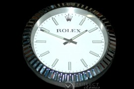 RLDC40001 Dealer Clock SuperOcean Style SS/Wht Swiss Quartz