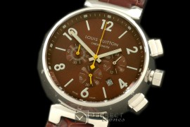 LV20002 Tambour Chronograph Men SS/LE Brown Jap Qtz