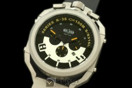 WLD30053 K36 Chronograph SS/RU Black/Yellow Jap Qtz