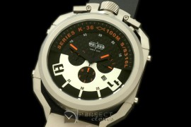 WLD30055 K36 Chronograph SS/RU Black/Orange Jap Qtz