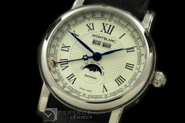 PPCA10021 Classic Perpetual Calendar SS/LE White Asian 2813