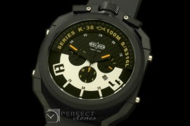 WLD30058 K36 Chronograph PVD/RU Black/Yellow Jap Qtz