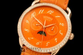 HE10039D Arceau Calendar RG/LE Orange Jap Quartz