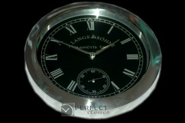 ALDC10002 Dealer Clock Lange 1 Style SS/Blk-Roman Swiss Quartz