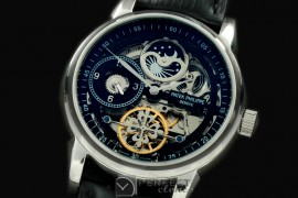 PPDT10002 Skeleton Duo Time/Moon Phase SS/LE Black Asian 2813