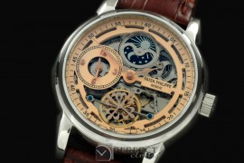 PPDT10003 Skeleton Duo Time/Moon Phase SS/LE R-Gold Asian 2813