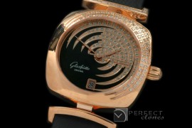 GLPV-112 Pavonina Ladies RG/ST Black Swiss Quartz