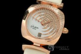 GLPV-111 Pavonina Ladies RG/ST White Swiss Quartz