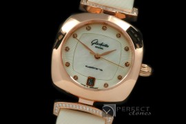 GLPV-011 Pavonina Ladies RG/ST White Swiss Quartz