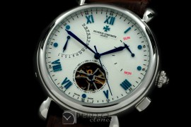 VC00232 Matle Tourbillon Calender SS/LE White Asian Auto 2813