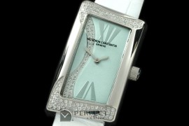 VC1972-101D 1972 Ladies SS/Diam/LE White Swiss Qtz