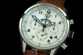 TG-GMT-101L Carrera 50yrs GMT Chrono SS/SS White Jap OS2Quartz