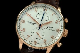 IWPG10118 Portuguese Chrono RG/LE White Jap OS20