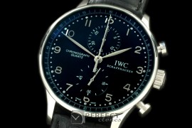 IWPG10113 Portuguese Chrono SS/LE Black Jap OS20