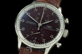 IWPG10109 Portuguese Chrono SS/LE Brown Jap OS20