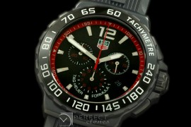 TGF1-01045 Formula 1 PVD/RU Blk/Red Swiss Eta Quartz Chrono