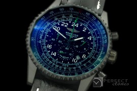 BLNVC20118L Navitimer Cosmonaute PVD/LE Black/Grn Jap OS2Qtz