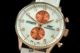 IWPG10091 Portuguese Chrono RG/LE MOP White Jap OS20