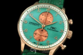 IWPG10093 Portuguese Chrono RG/LE MOP L-Green Jap OS20