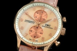 IWPG10099 Portuguese Chrono RG/LE MOP Rose Jap OS20