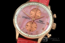 IWPG10098 Portuguese Chrono RG/LE MOP Pink Jap OS20