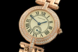 CARMR10007D Must De Cartier Ronde RG/RG/Diam Off White Jap Quart