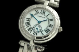 CARMR10001 Must De Cartier Ronde SS/SS White Jap Quartz