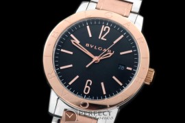 BVL00107 Bulgari Bulgari Auto SS/RG Black Jap Miyota 9015