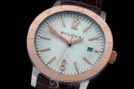 BVL00106L Bulgari Bulgari Auto SS/RG/LE White Jap Miyota 9015