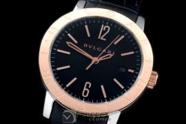 BVL00107L Bulgari Bulgari Auto SS/RG/LE Black Jap Miyota 9015