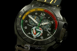 TS10002 2014 Fifa World Ed Chrono PVD/RU Black/Ylw Swiss Eta Qtz