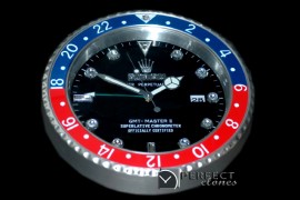 RLDC20102 Dealer Clock GMT Style Black Blue/Red Swiss Quartz