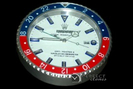 RLDC20101 Dealer Clock GMT Style White Blue/Red Swiss Quartz