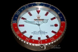 RLDC20141 Dealer Clock GMT Style White Black/Red Swiss Quartz
