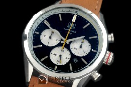TG-CH80-106 Carrera CH 80Anni Chrono SS/LE Black/Ylw Jap OS2Qu