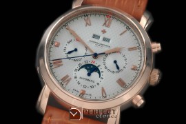 VC00411 Malte Perpetual Calender RG/LE White in Asian 2813