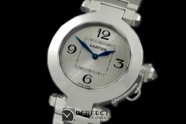 CARPS00301 Pasha Ladies SS/SS White Swiss Ronde Quartz